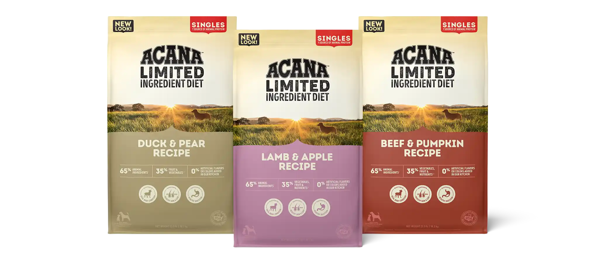Complete ACANA Singles product lineup